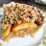 Caramel Crumble Peach Pie