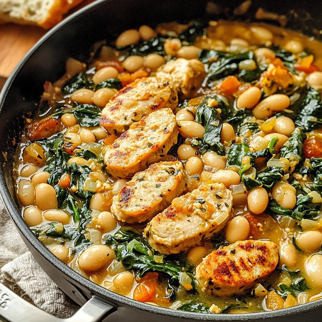 Chicken Sausage White Bean Skillet