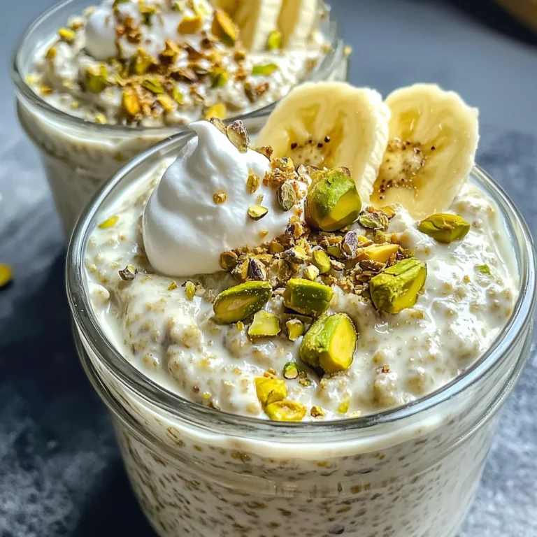 Creamy High Protein Pistachio Pudding Overnight Oats