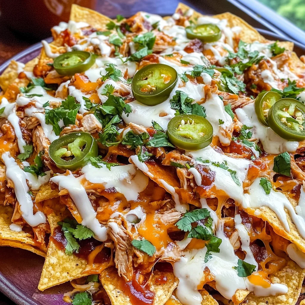 Easy Sheet Pan BBQ Chicken Nachos