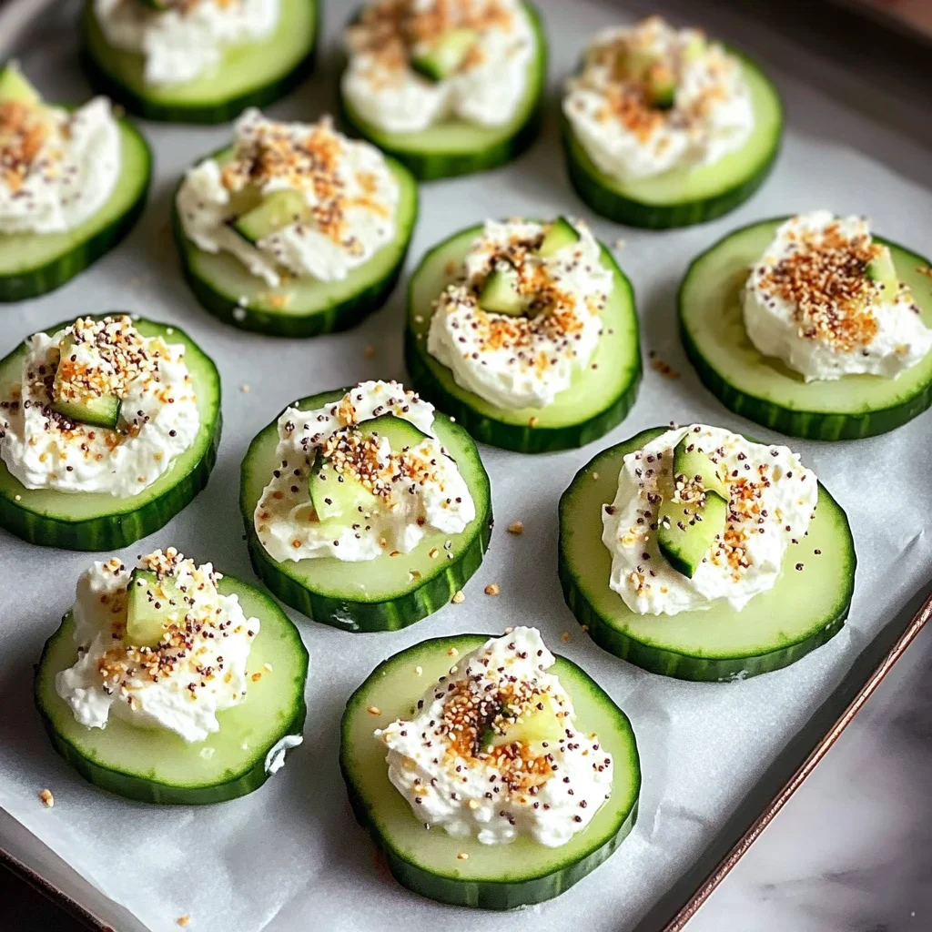 Everything Bagel Cucumber Bites