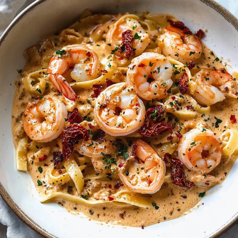 Garlic Shrimp Pasta with Spicy Sun-Dried Tomato Cream Sauce