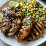 Grilled Hot Honey Chicken with Lime Corn Salad