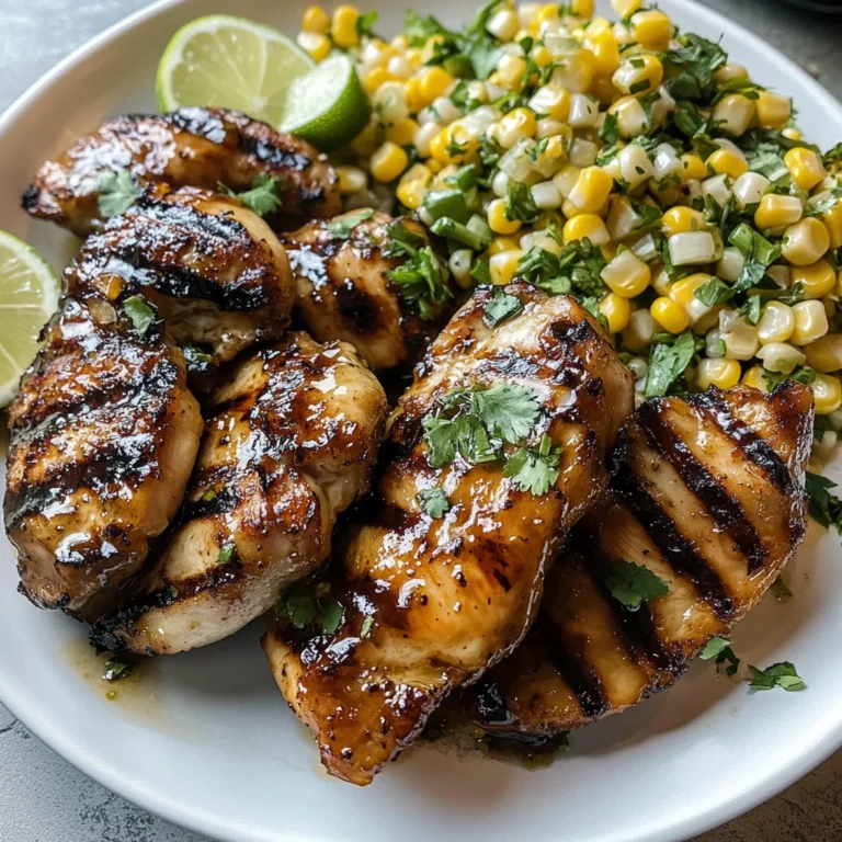 Grilled Hot Honey Chicken with Lime Corn Salad