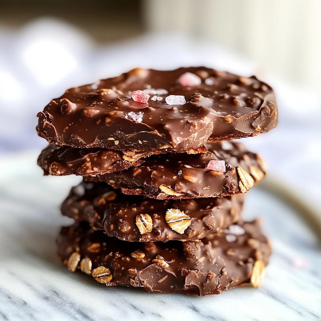 Healthy Chocolate Peanut Butter No-Bake Oatmeal Cookies