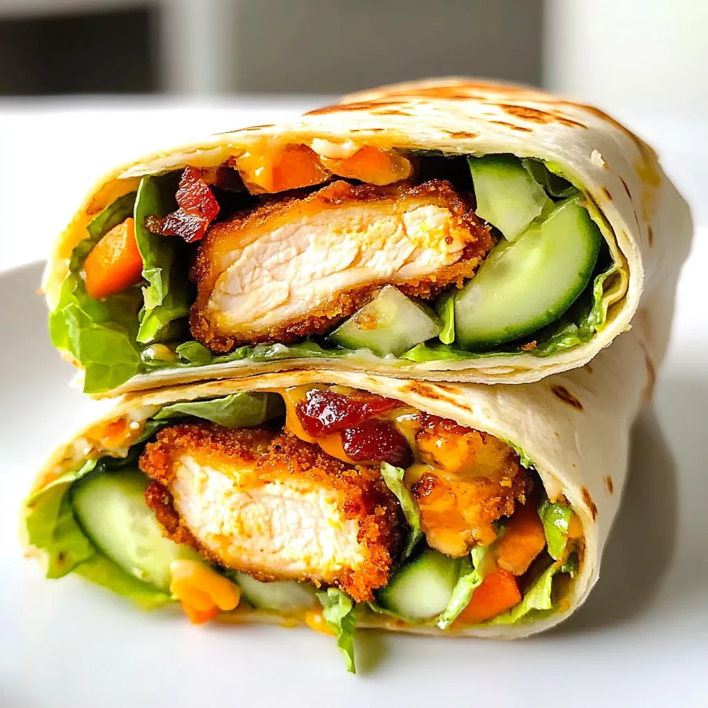 Healthy Honey Mustard Chicken Wrap