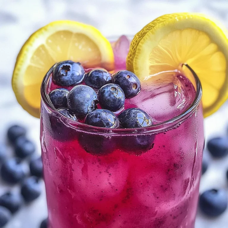 Homemade Blueberry Lemonade With Blueberry Syrup