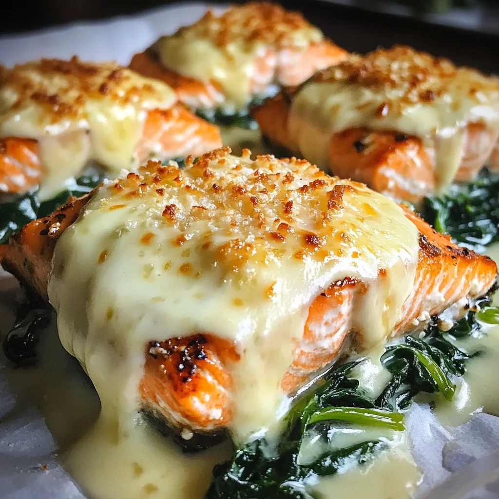 Irresistible Baked Salmon with Spinach and Mozzarella Bliss Awaits You!
