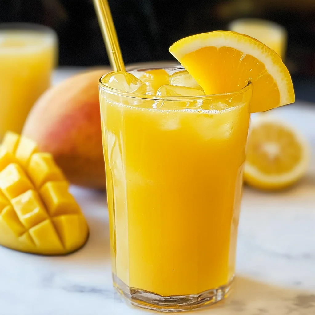 Mango Lemonade - made in 10 minutes!