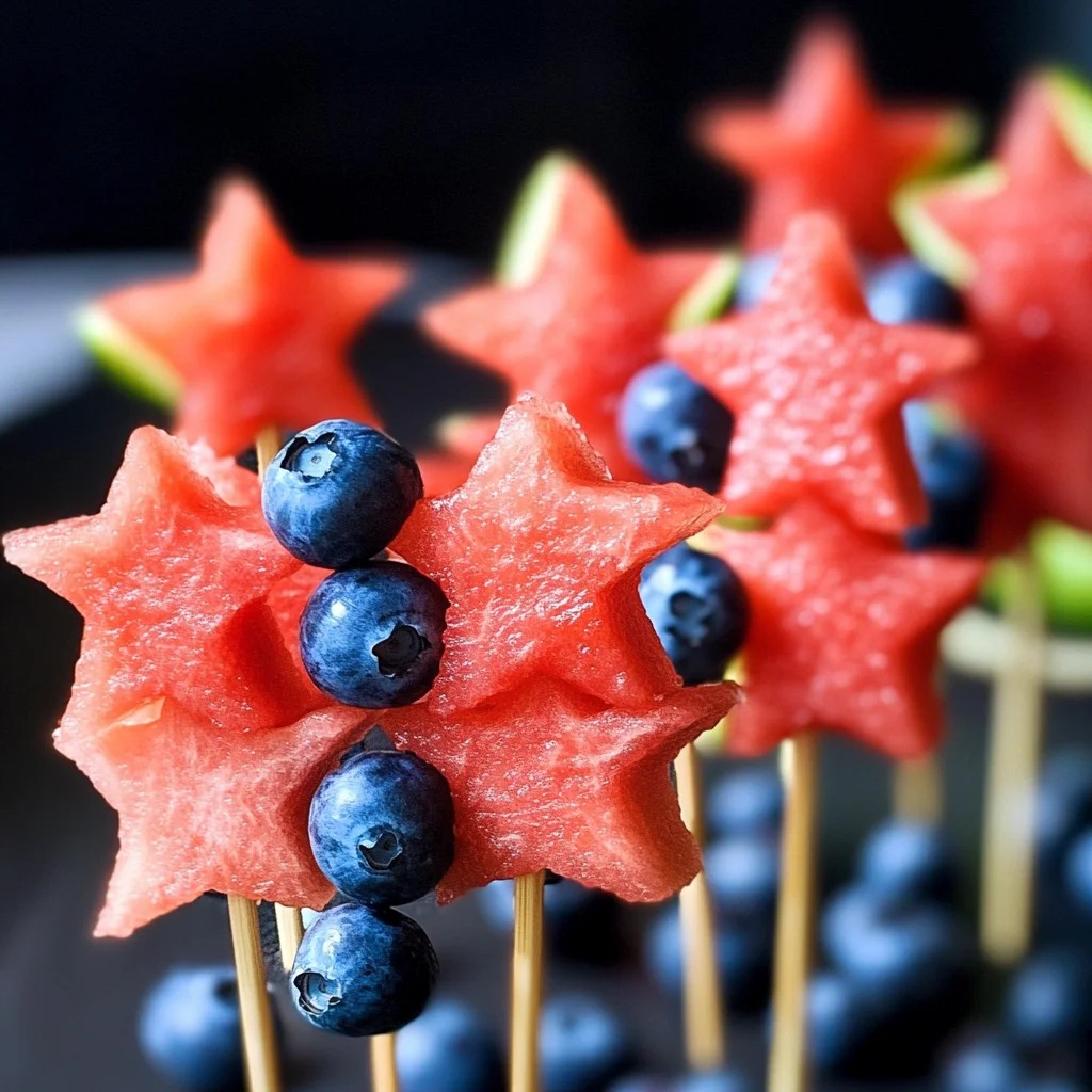 Patriotic Fruit Kabobs