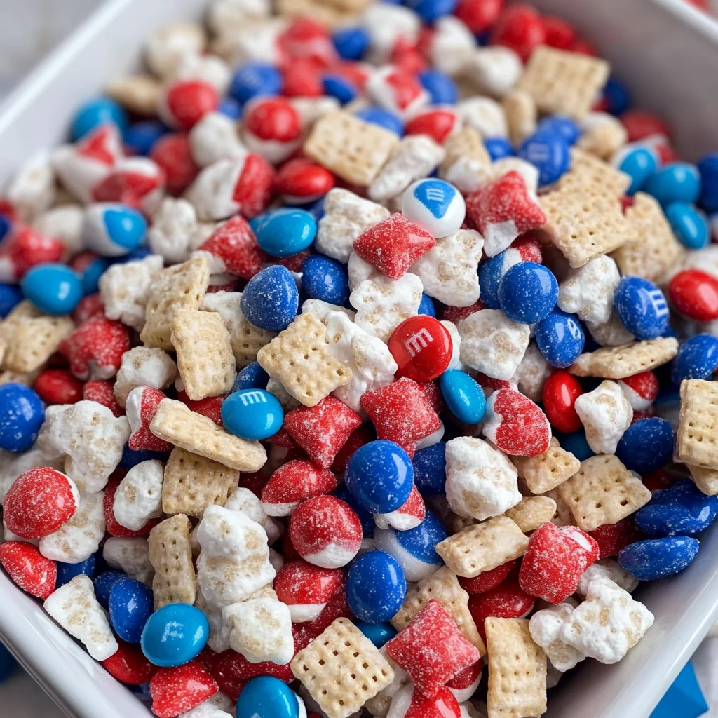 Patriotic Muddy Buddies
