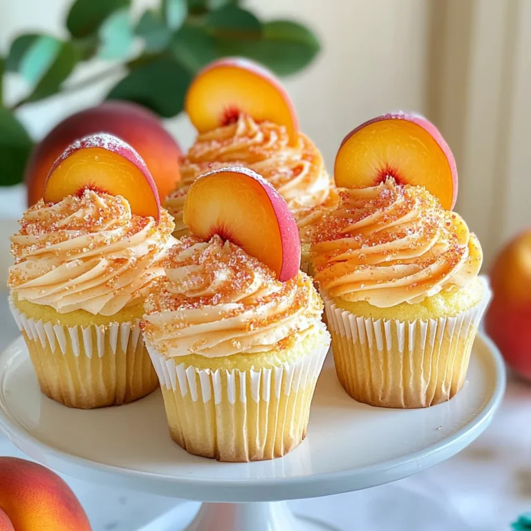 Peach Bellini Cupcakes