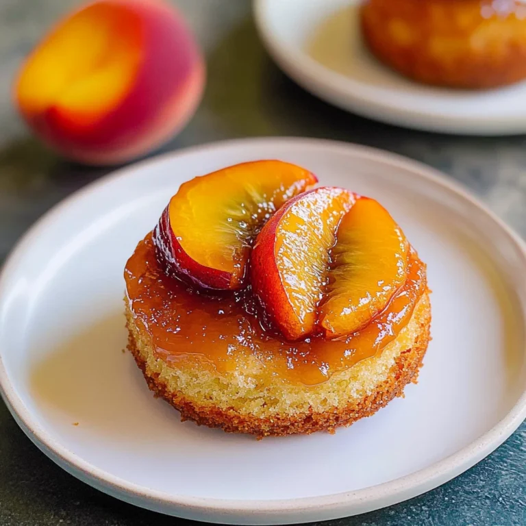 Peach Upside Down Mini Cakes