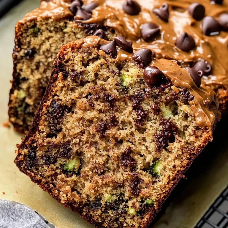 Peanut Butter Chocolate Chip Zucchini Bread