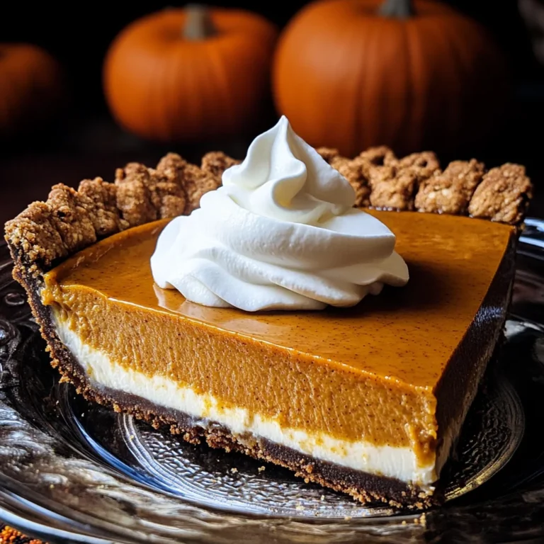 Pumpkin Cheese Pie with Gingersnap Crust