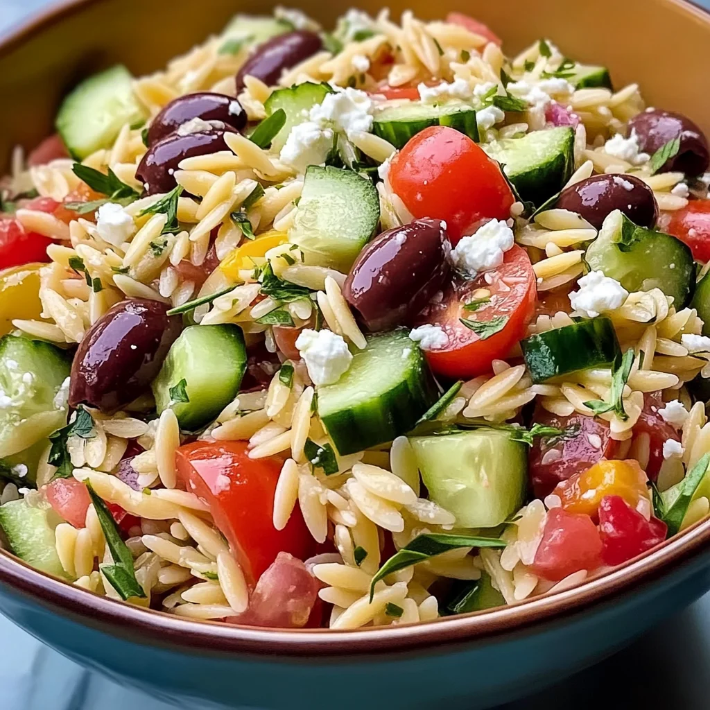 Quick Mediterranean Orzo Pasta Salad - Homefoodkitchen