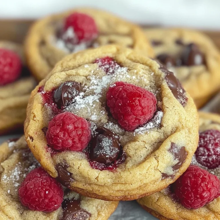 Raspberry & Dark Chocolate Chip Cookies
