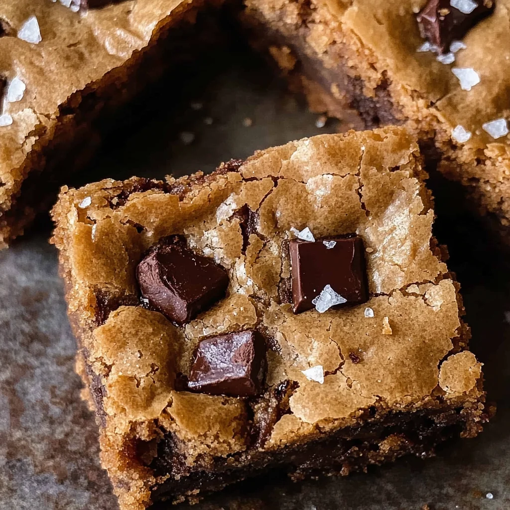 Salted Toffee Espresso Blondies