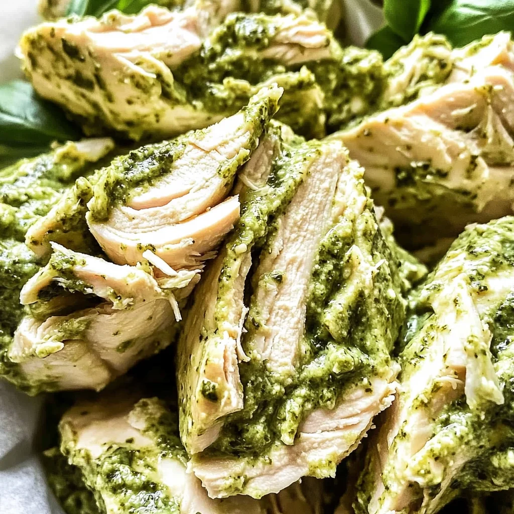 Simple Pesto Chicken Salad - 3-Ingredients!