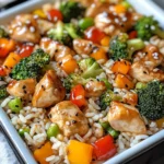 Teriyaki Chicken & Veggie Rice Casserole