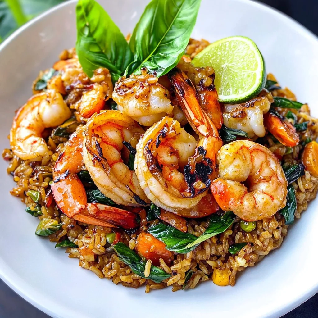 Thai Chili Lemongrass Grilled Shrimp with Sweet Basil & Lime Fried Rice: An Incredible Ultimate Recipe