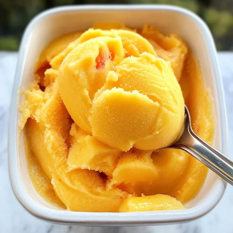 The Best Peach Sorbet Without Ice Cream Maker