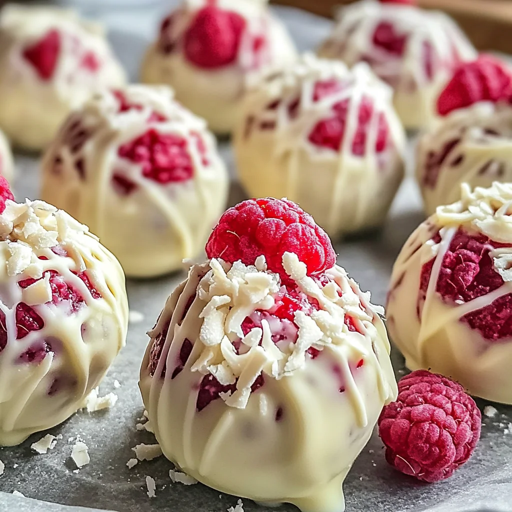 White Chocolate Raspberry Cheesecake Balls